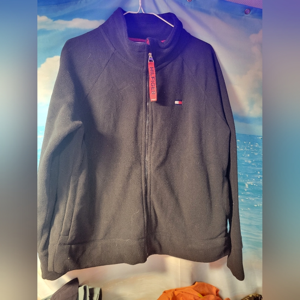 Tommy Hilfiger Sport Black Full Zip Sweatshirt‎ Women's Size Large